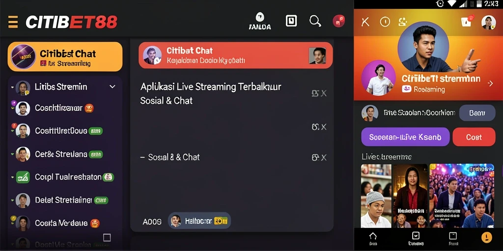 Antarmuka menarik CITIBET88 saat menampilkan Live Streaming.