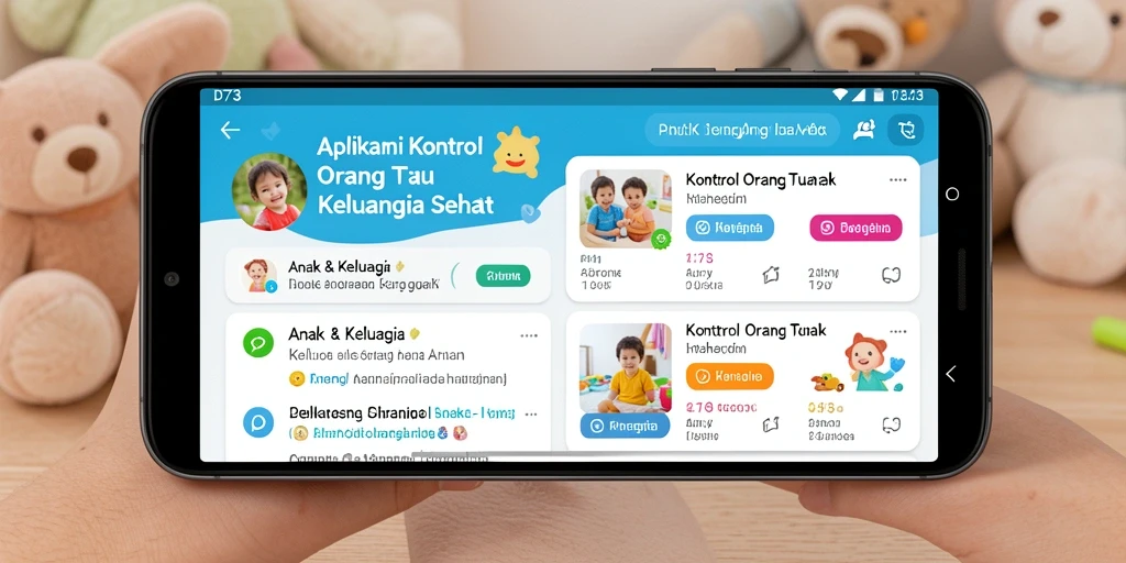 Antarmuka aplikasi D73 untuk Kontrol Orang Tua yang intuitif.