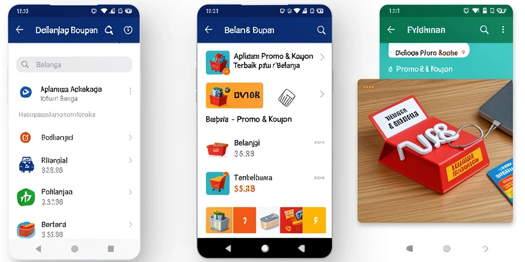 Antarmuka intuitif DV188 untuk menemukan promo dan kupon.