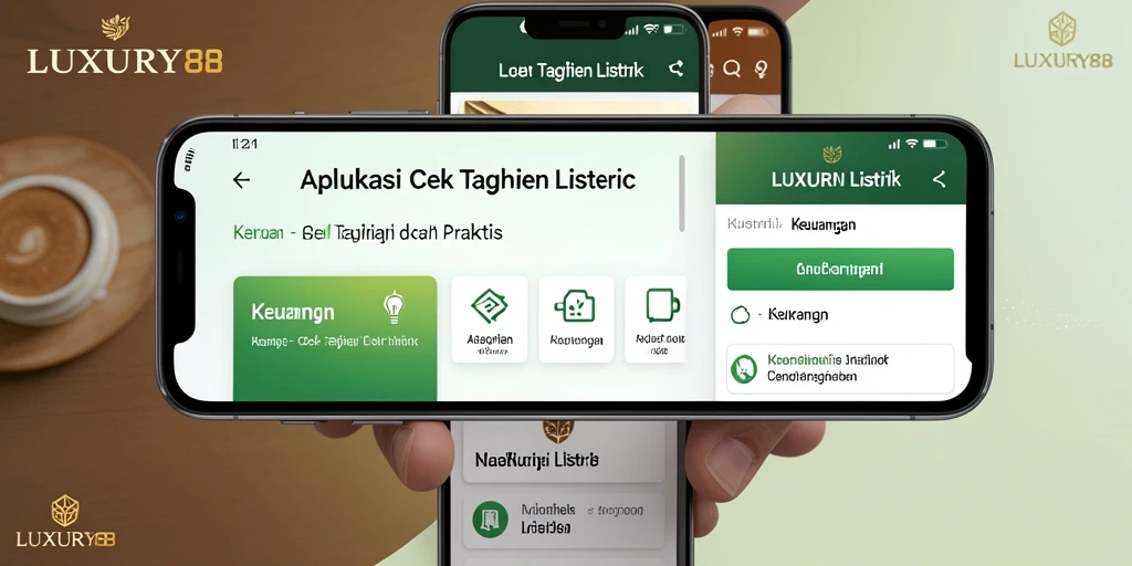 Tampilan antarmuka aplikasi Cek Tagihan Listrik LUXURY88 yang user-friendly.