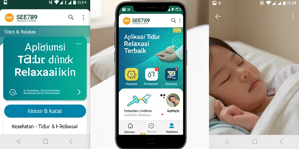 Antarmuka aplikasi SEE789 yang mendukung tidur dan relaksasi.