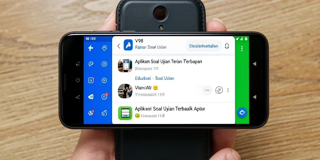 Antarmuka pengguna V98 yang ramah dan mudah digunakan.