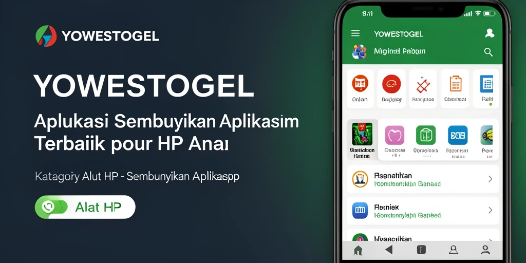Tampilan antarmuka YOWESTOGEL yang menonjolkan fungsi penyembunyian aplikasi.